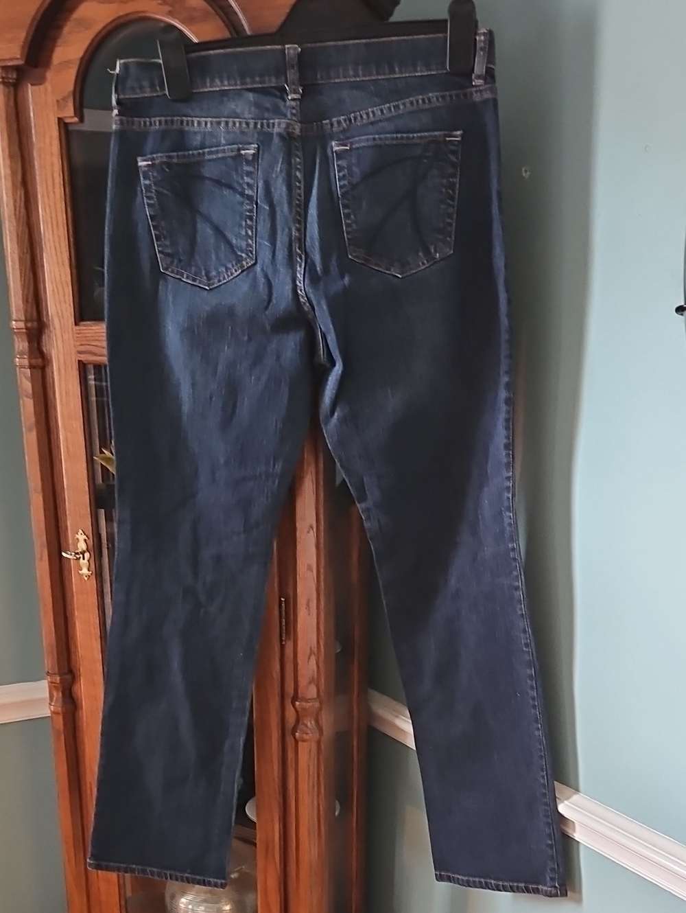 Blue/White Peasant Blouse Studio West & New York & Co Jeans - Picture 11 of 11